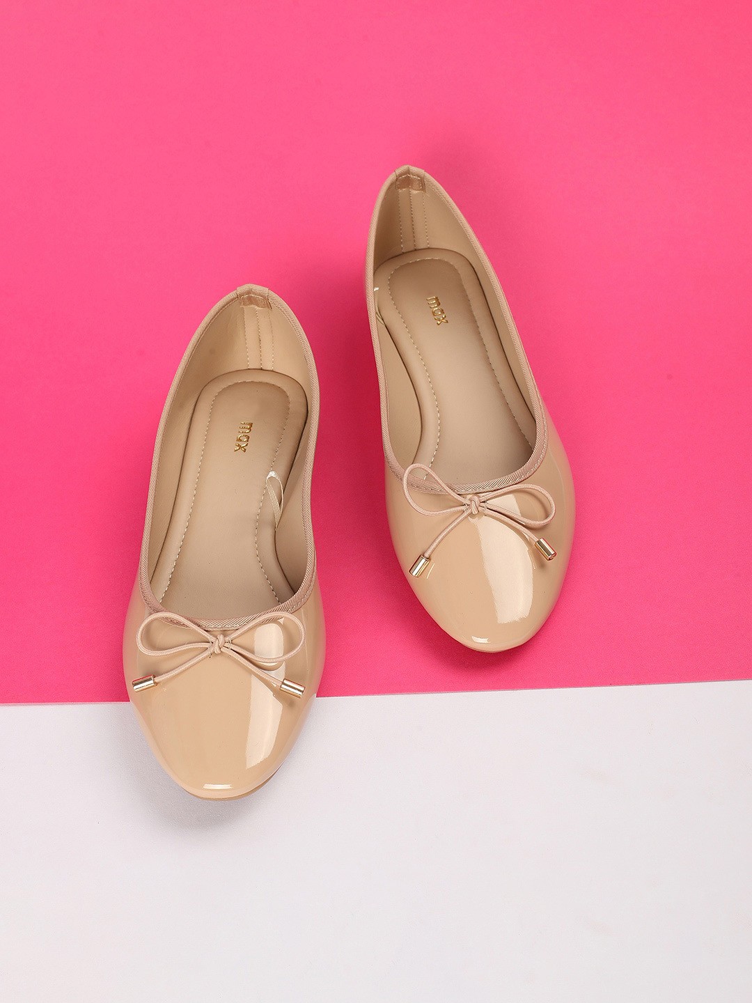 

max Ballerinas with Bows Flats, Nude