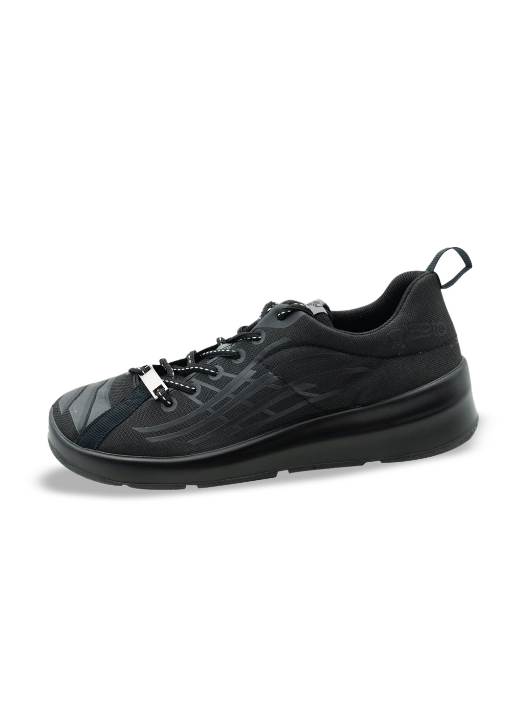 

plaeto Men Versatile Textured Canvas Lightweight Sneakers, Black