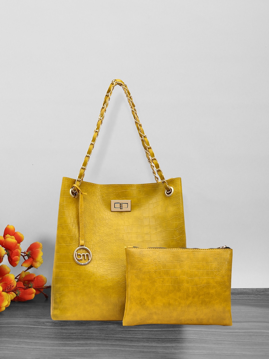 

Bagsy Malone Set Of 2 Structured Handheld Bag, Yellow