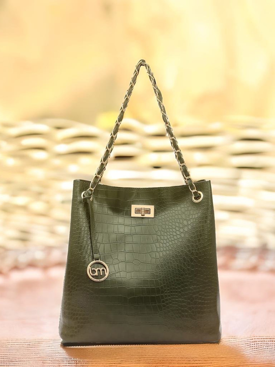 

Bagsy Malone Textured Shopper Shoulder Bag With Tasselled, Olive