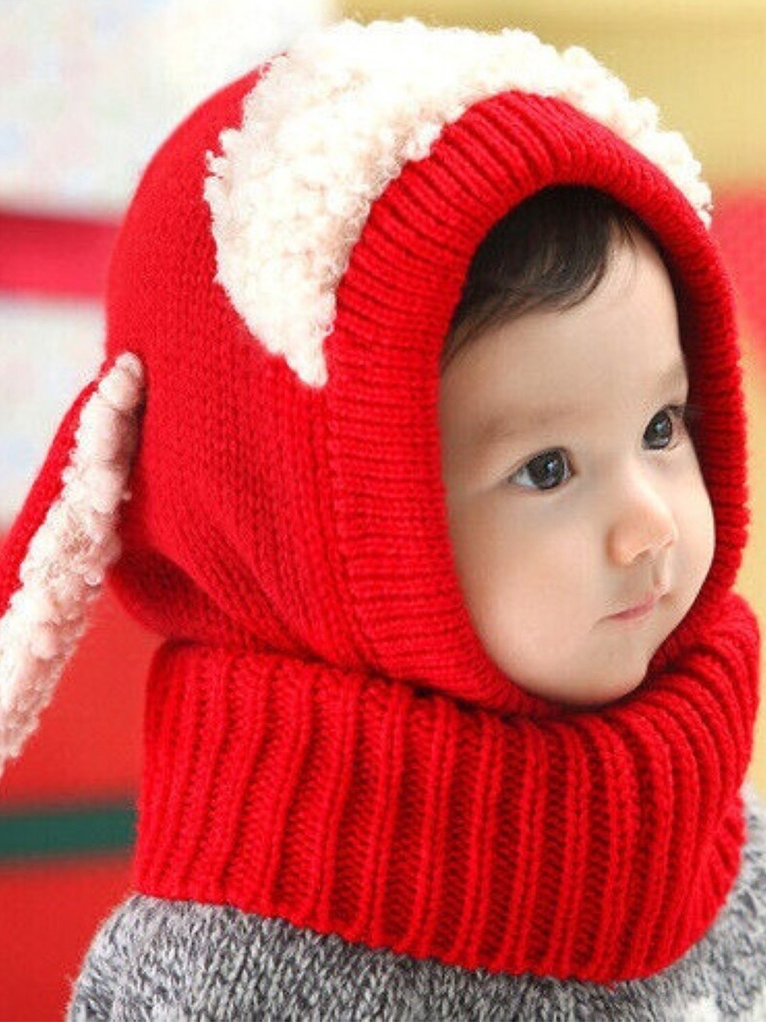 

EL REGALO Kids Self Designed Beanie, Red