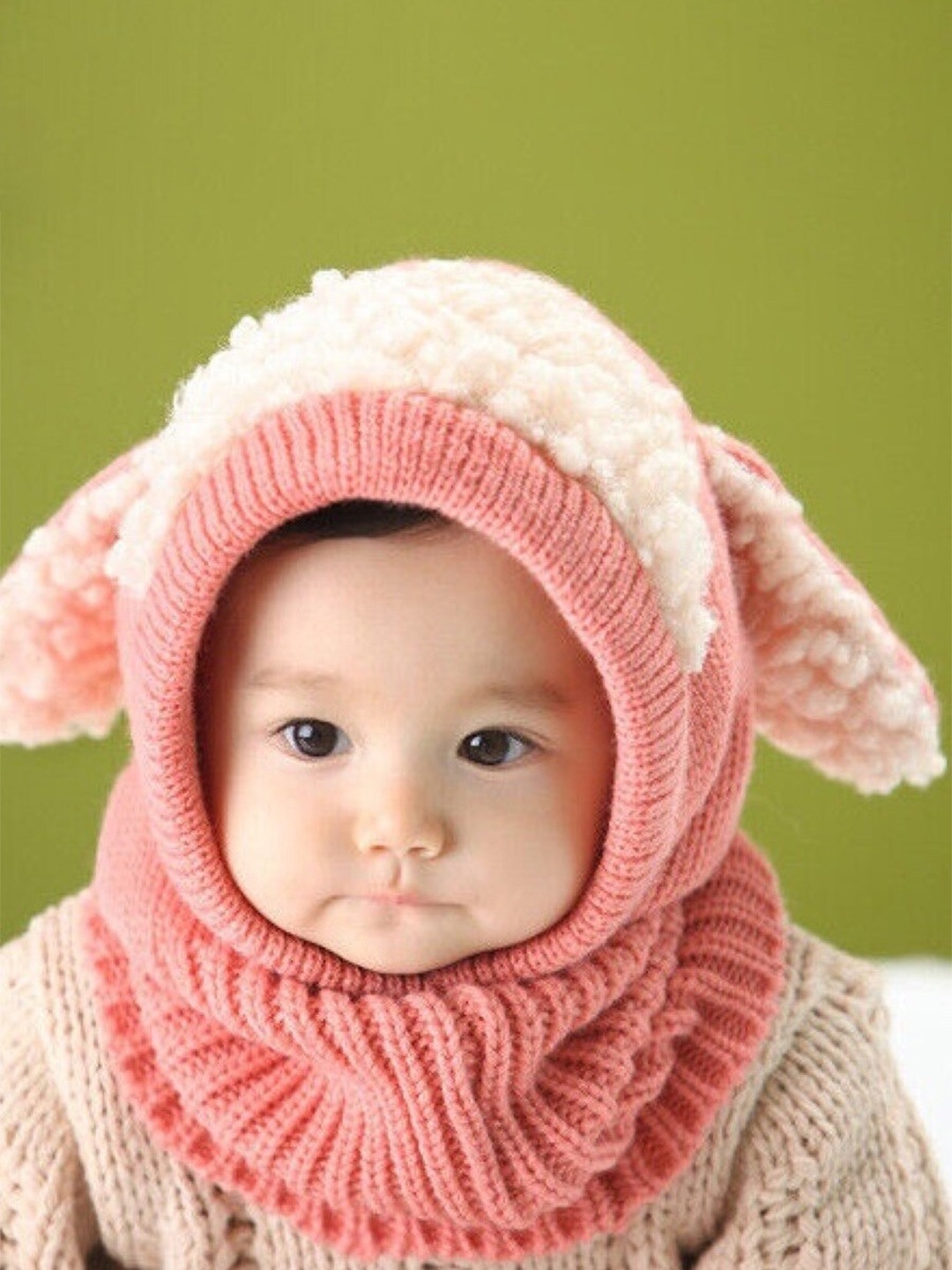 

EL REGALO Kids Self Designed Beanie, Pink