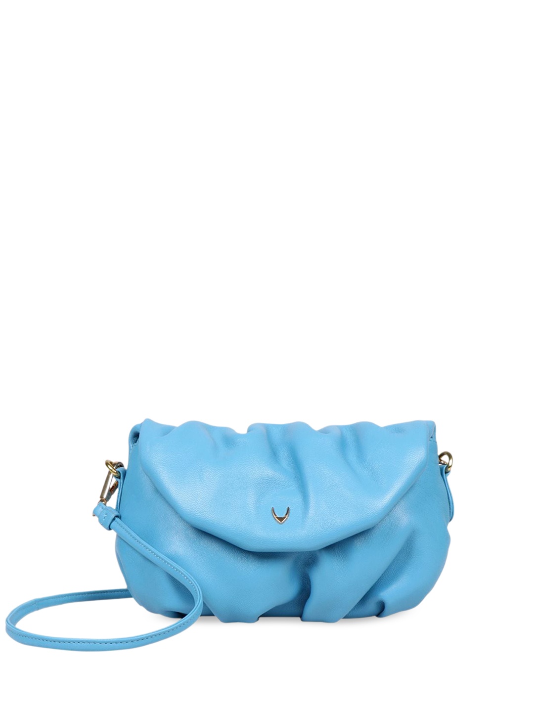 

Hidesign Leather Structured Sling Bag with Zip Detail, Blue
