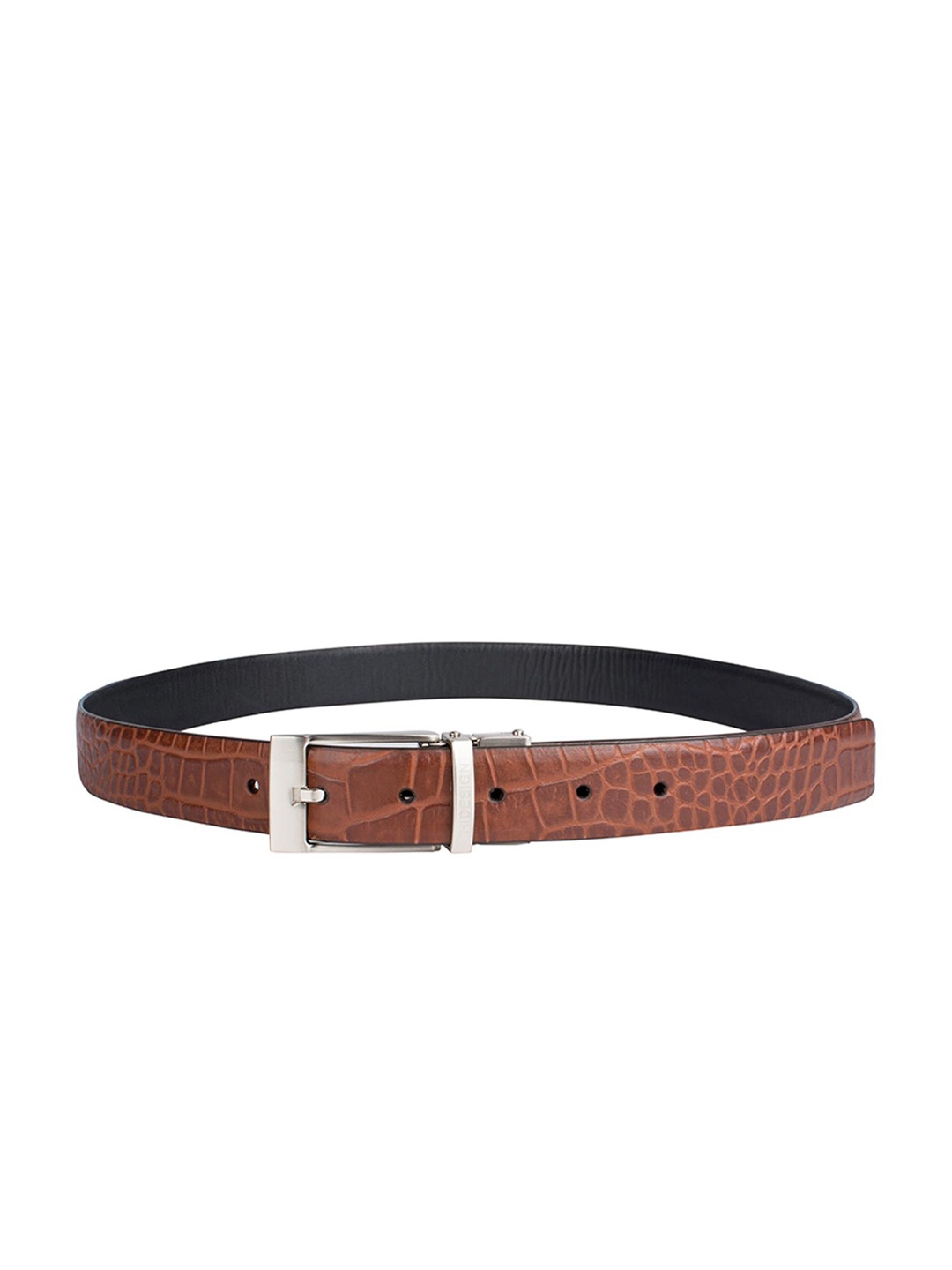 

Hidesign Men Textured Leather Reversible Casual Belt, Tan