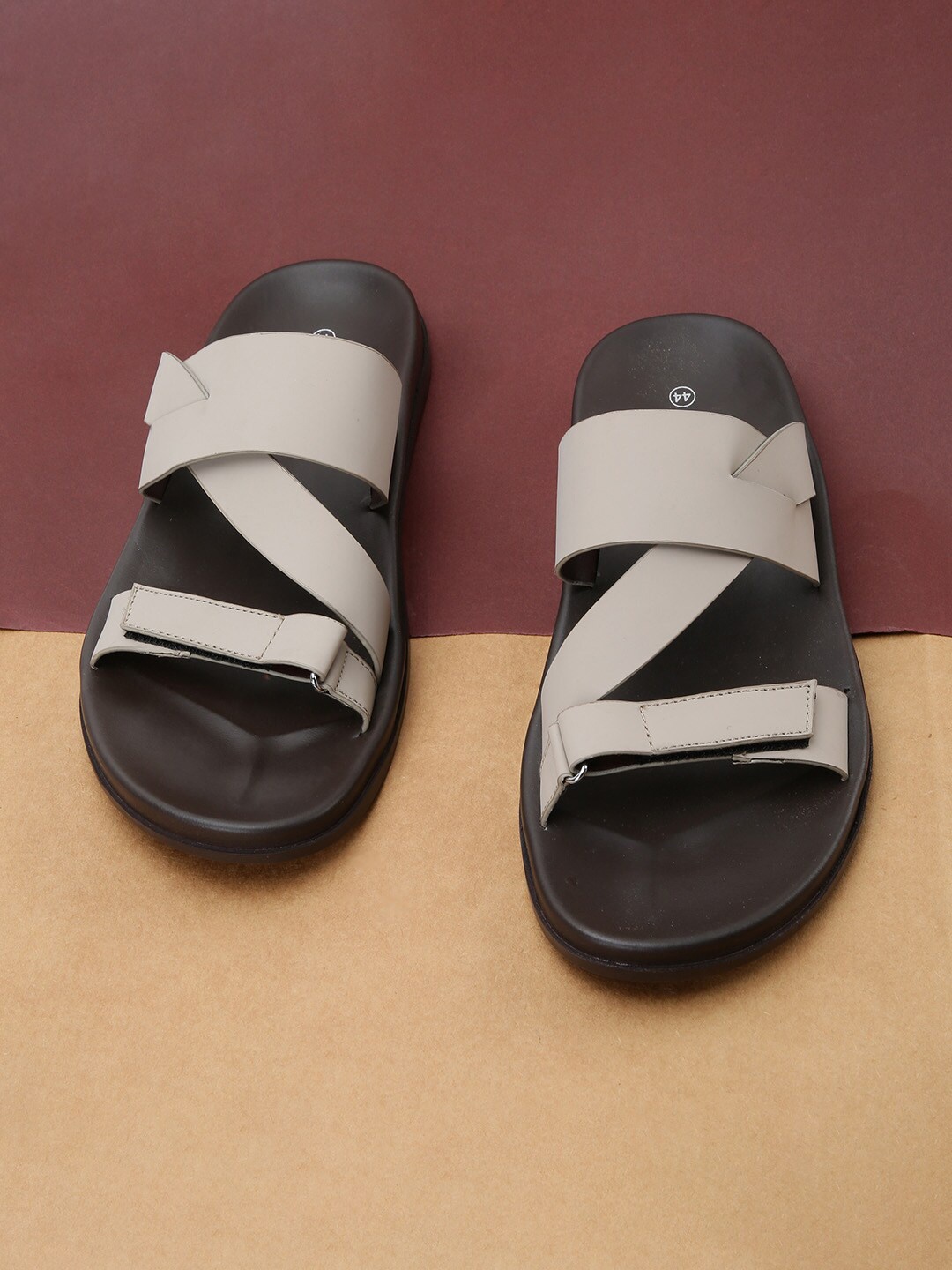 

max Men Double Strap Comfort Sandals, Beige