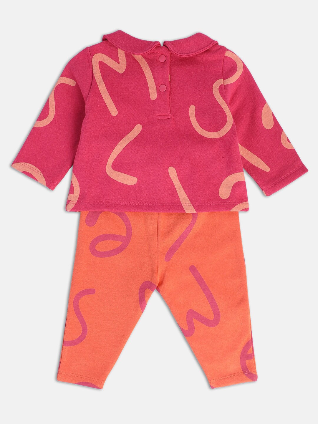 

MINI KLUB Girls Pack Of 2 Printed Long Sleeves Top With Leggings, Pink