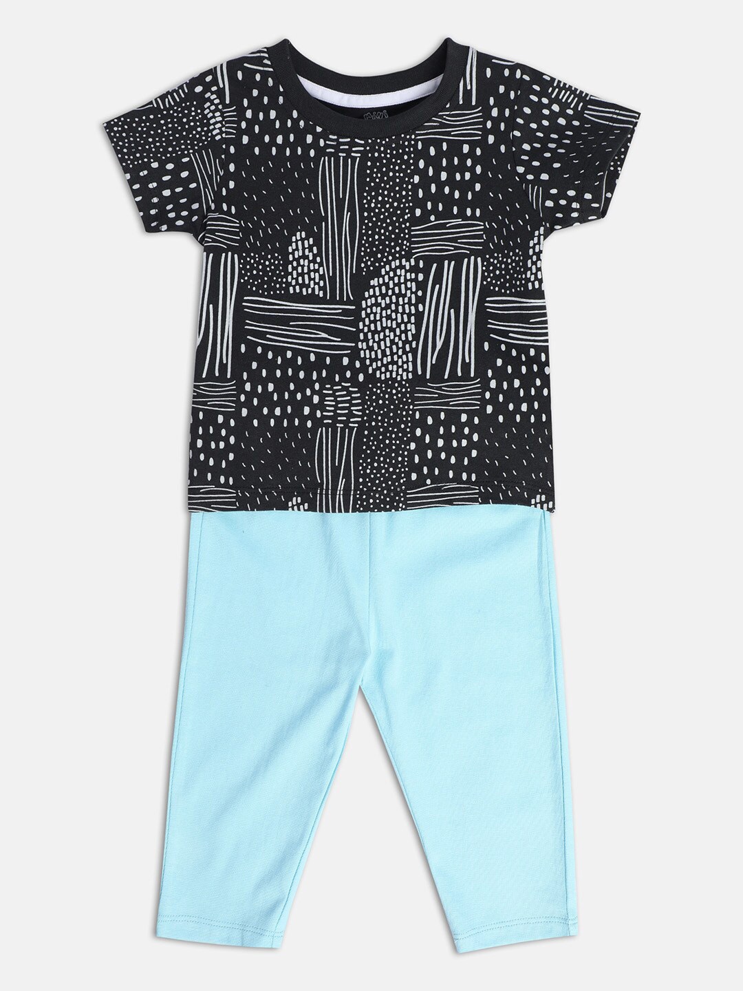 

MINI KLUB Boys Pack Of 2 Printed T-shirt With Leggings, Blue