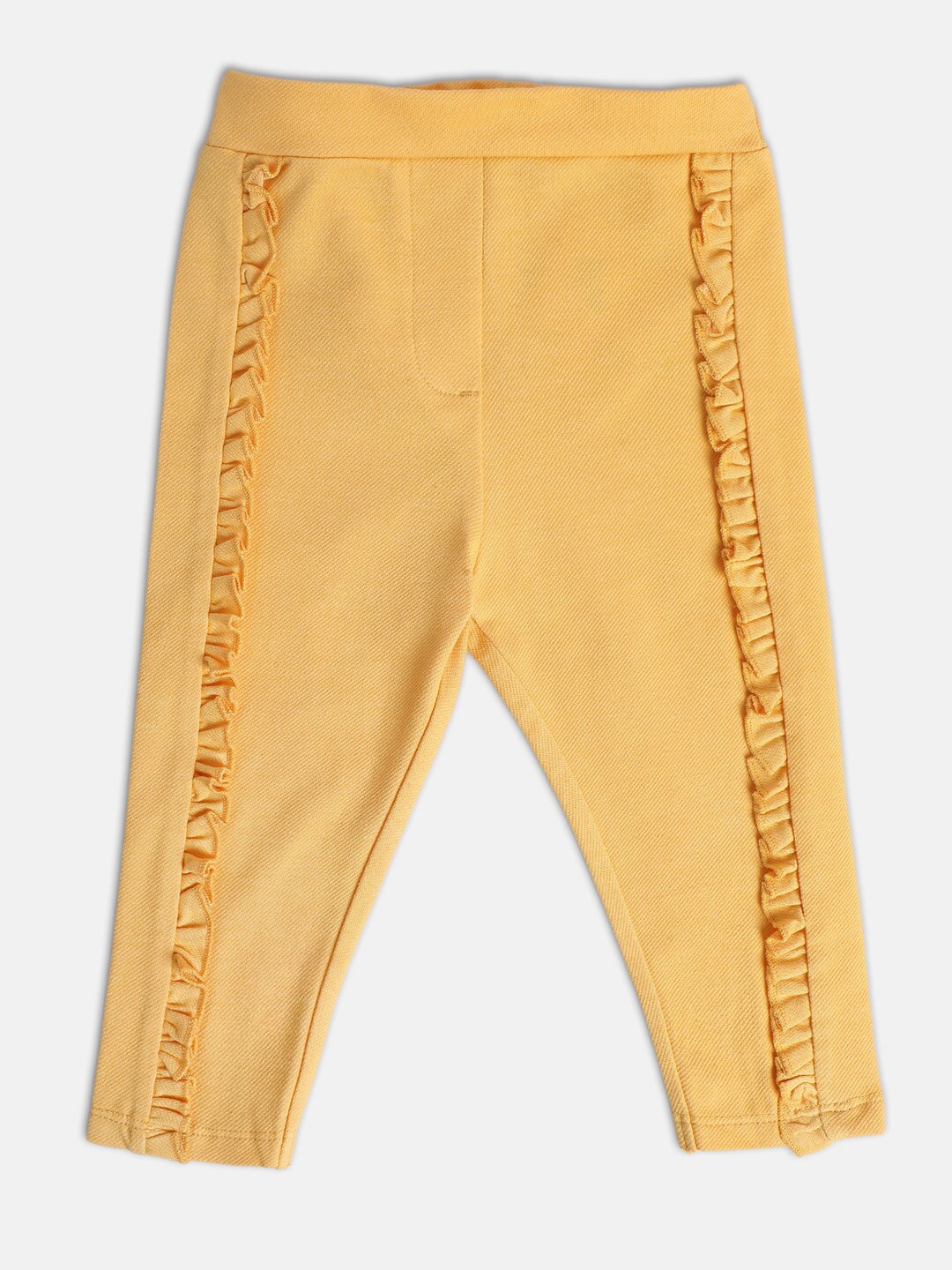 

MINI KLUB Girls Mid Rise Jeggings, Yellow