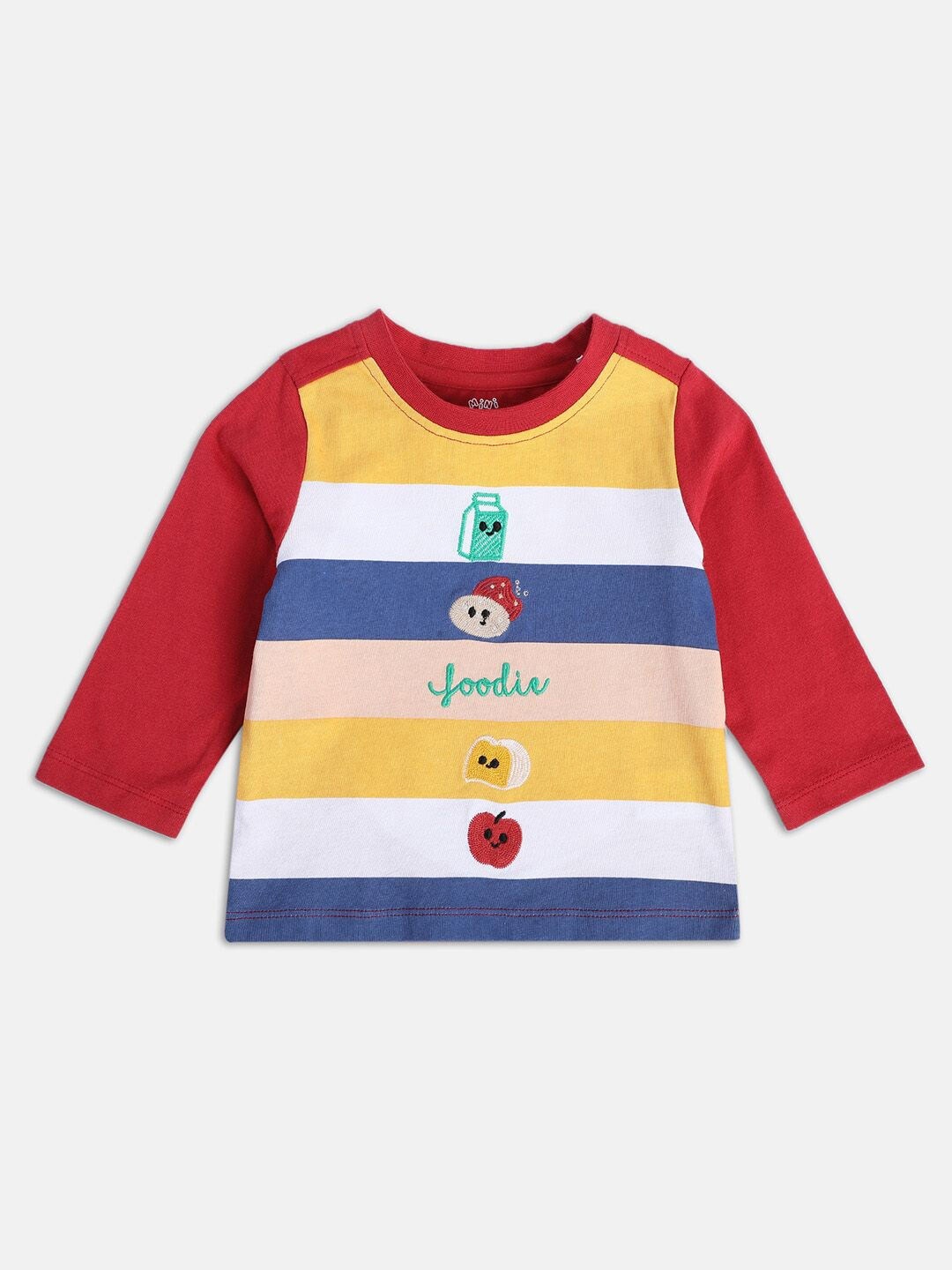 

MINI KLUB Boys Colorblocked Pure Cotton T-shirt, Red