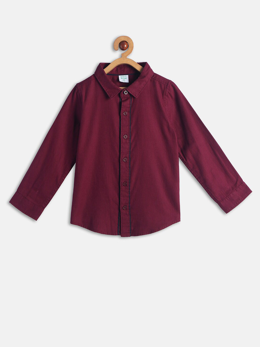 

MINI KLUB Boys Cotton Standard Opaque Casual Shirt, Red