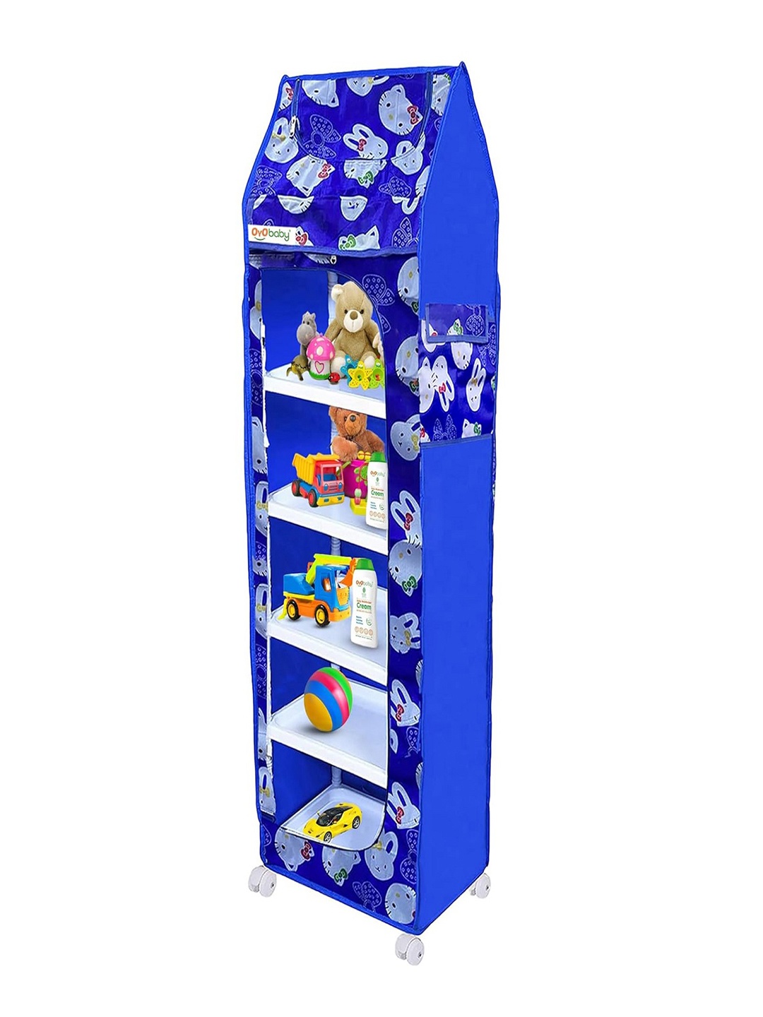

OyO Baby Kids 6 Shelves Almirah Foldable & Unbreakable Organiser, Blue