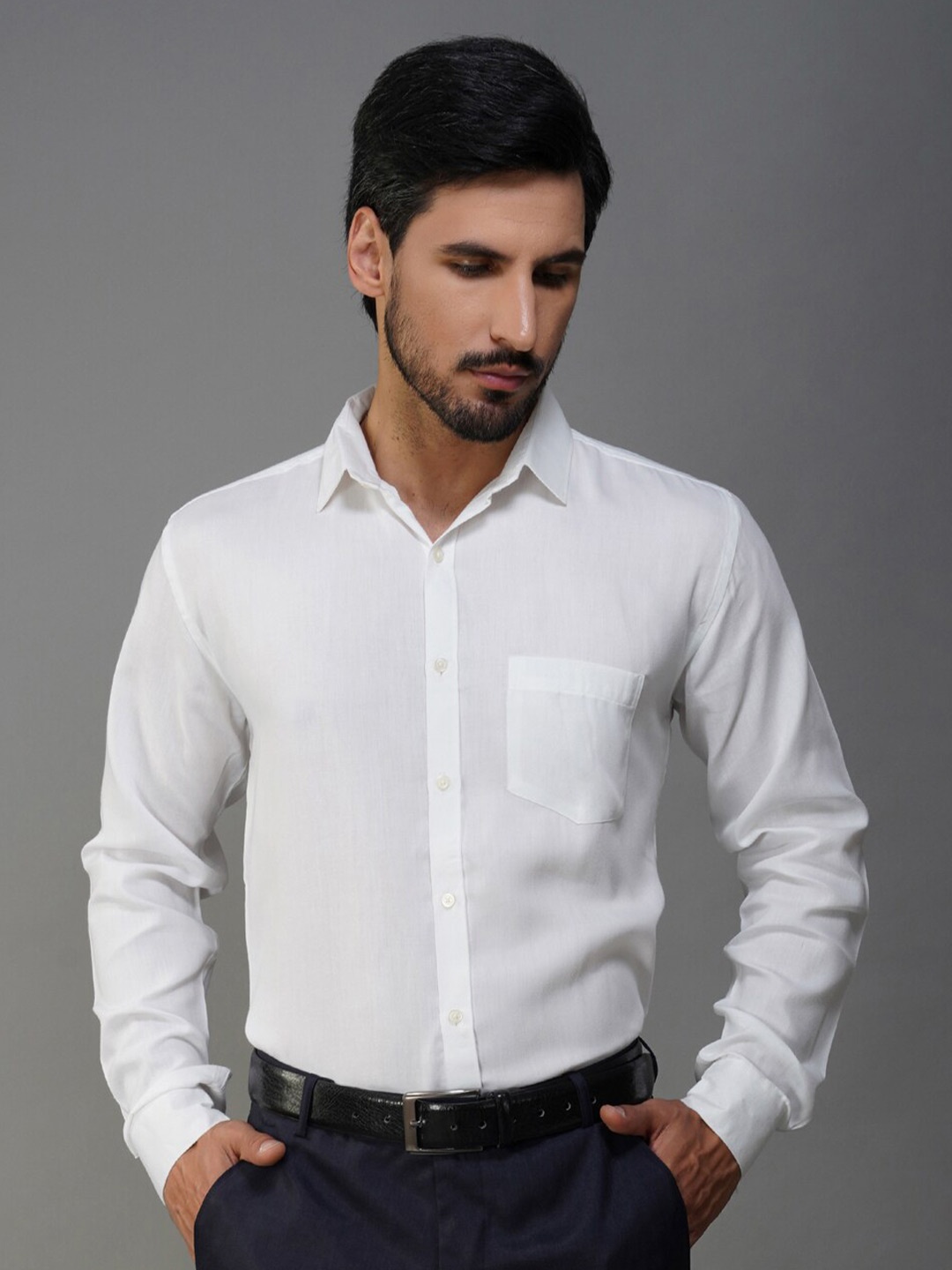 

Urban Scissors India Slim Fit Pure Cotton Formal Shirt, White