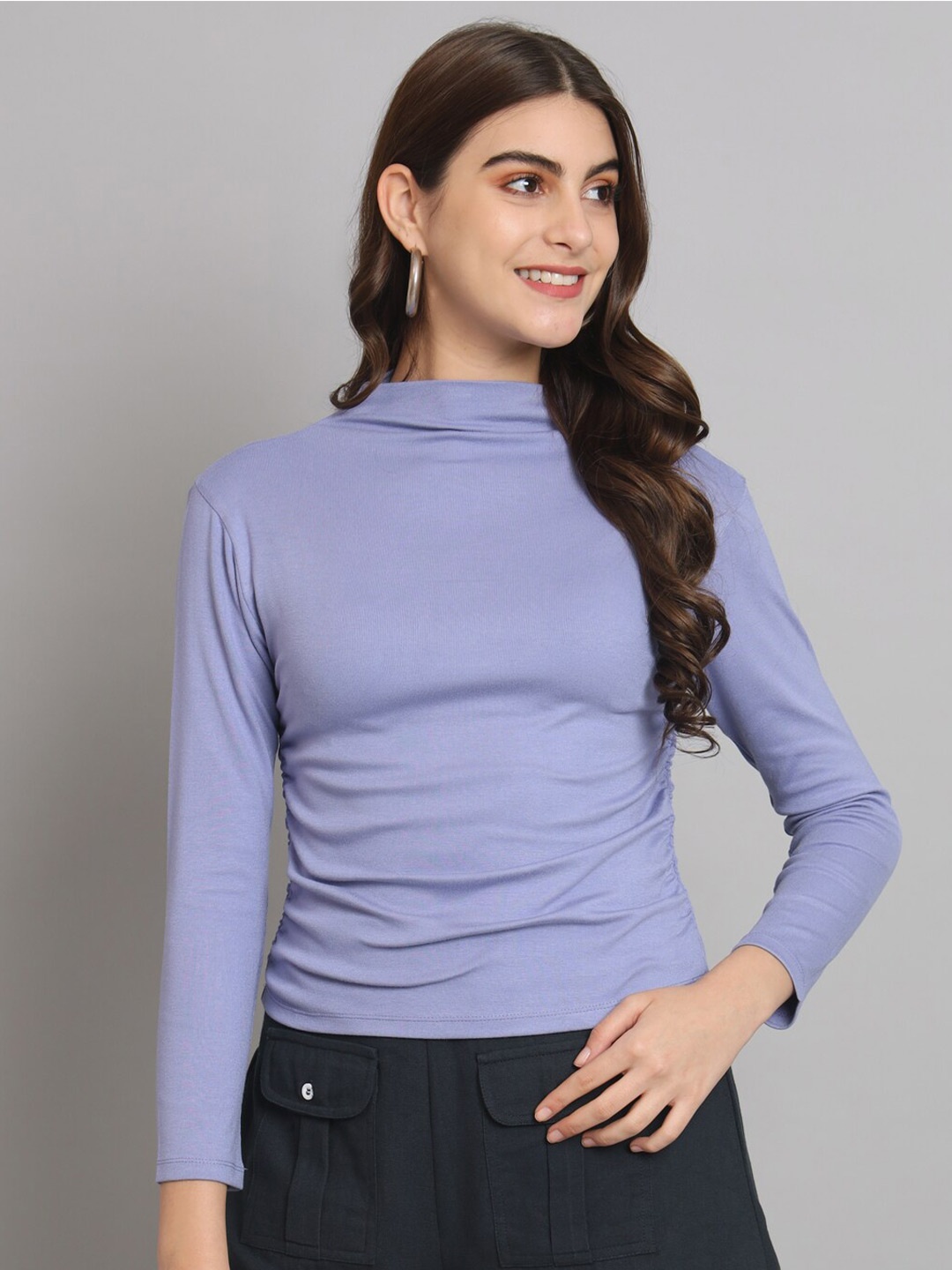 

VividArtsy Cotton Regular Top, Lavender