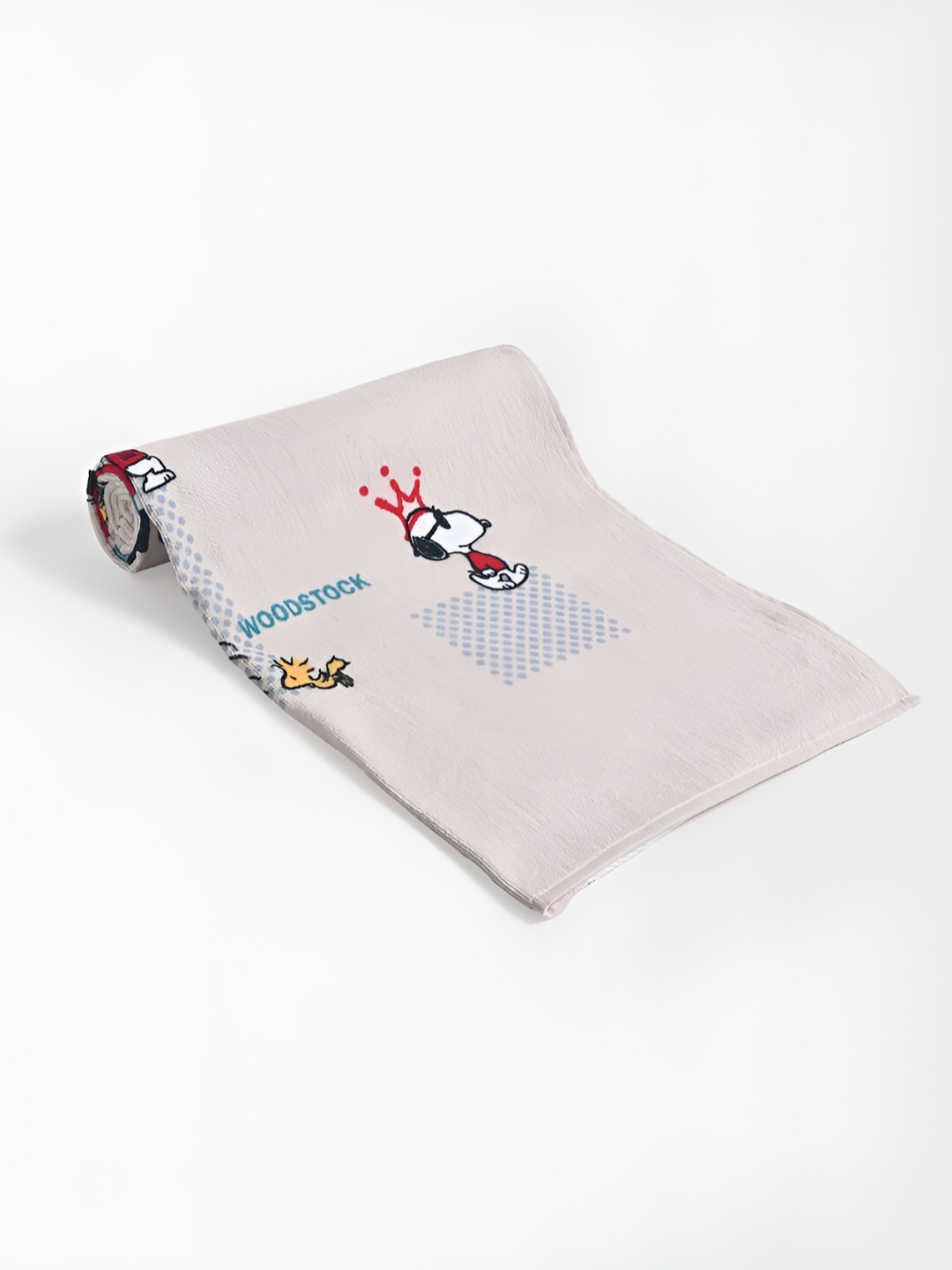 

MiArcus Peanuts Beige White Printed Knitted Cotton 400 GSM Bath Towel