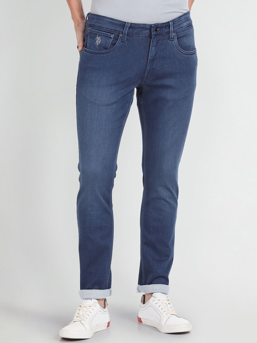 

U.S. Polo Assn. Denim Co. Men Blue Tapered Fit Light Fade Jeans