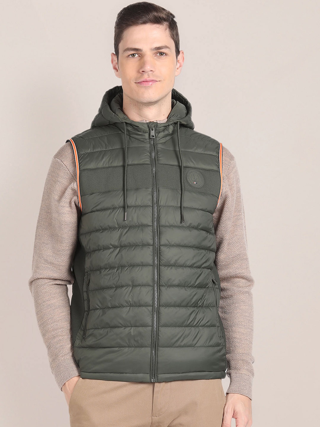 

U.S. Polo Assn. Sleeveless Hooded Puffer Jacket, Olive