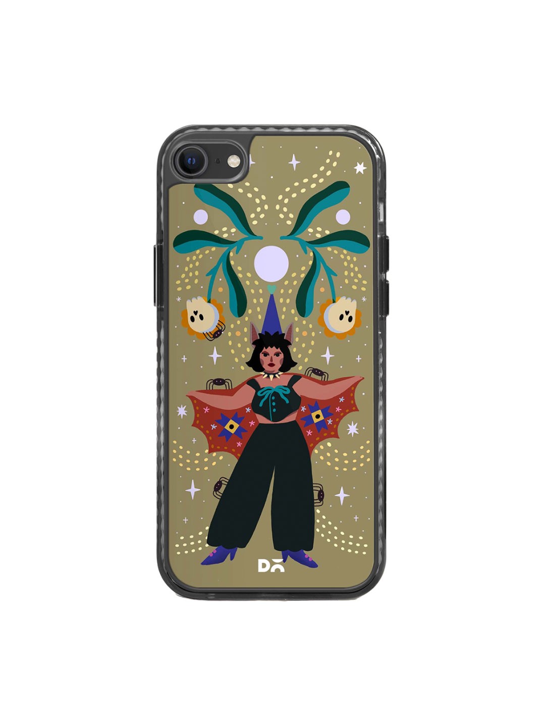 

DailyObjects Printed iPhone 8 Phone Back Case, Black