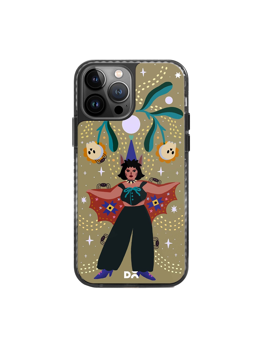 

DailyObjects Printed iPhone 15 Pro Max Phone Back Case, Black