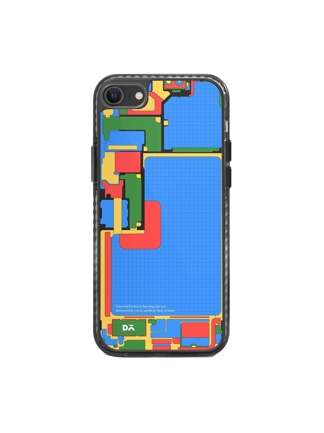 

DailyObjects Geometric Printed Impact Resistant iPhone SE 2020 Phone Back Case, Blue