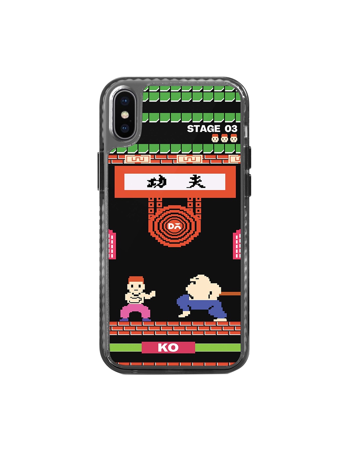 

DailyObjects Printed Apple iPhone X Back Cover, Black
