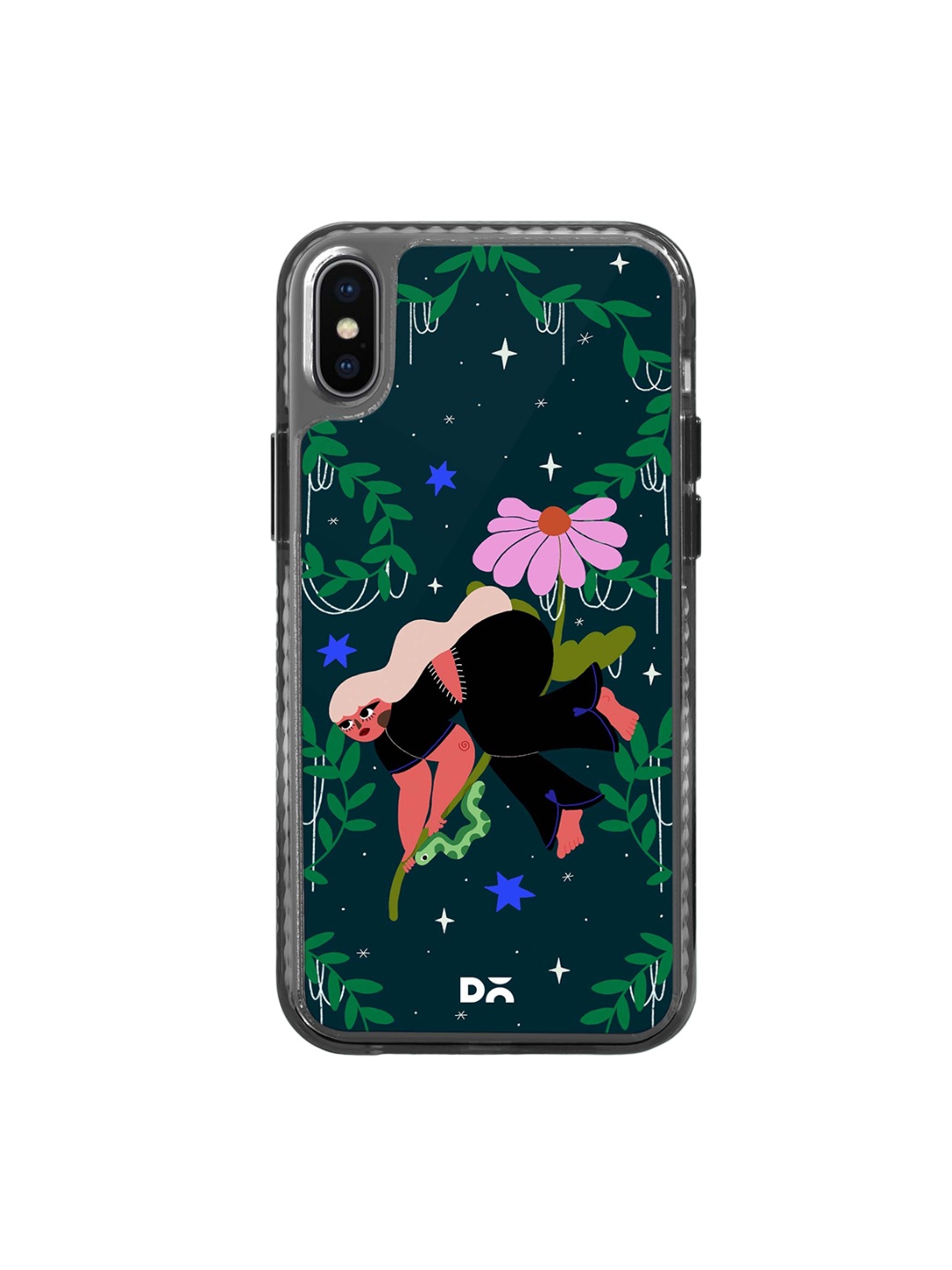 

DailyObjects Graphic Printed Apple iPhone Xs Mobile Case Cover, Navy blue