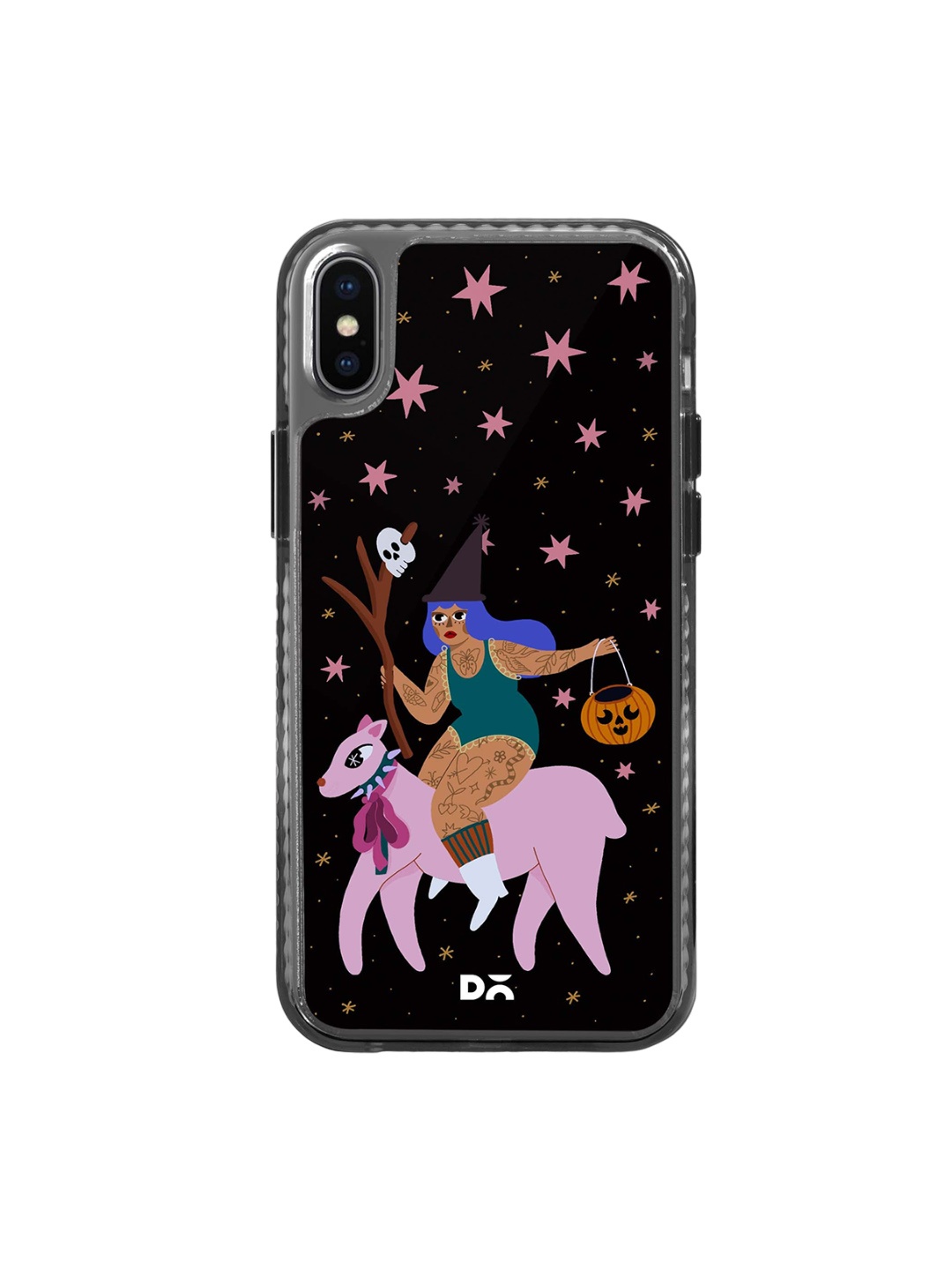 

DailyObjects Graphic Printed iPhone XS Phone Back Case, Black