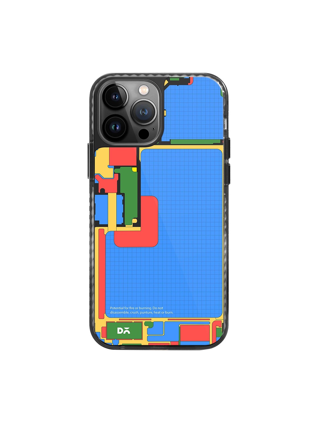 

DailyObjects Geometric Printed Impact Resistant iPhone 15 Pro Max Mobile Case Cover, Blue