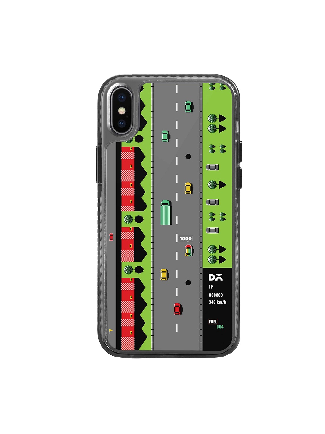 

DailyObjects Quirky Printed Impact Resistant iPhone XS Back Case, Grey