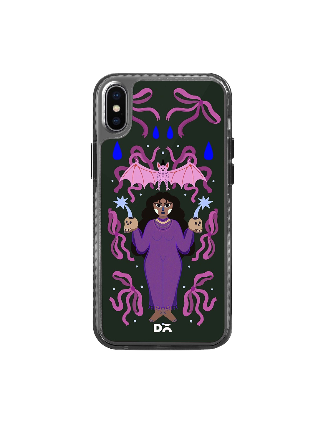 

DailyObjects Printed iPhone XS Back Case, Black