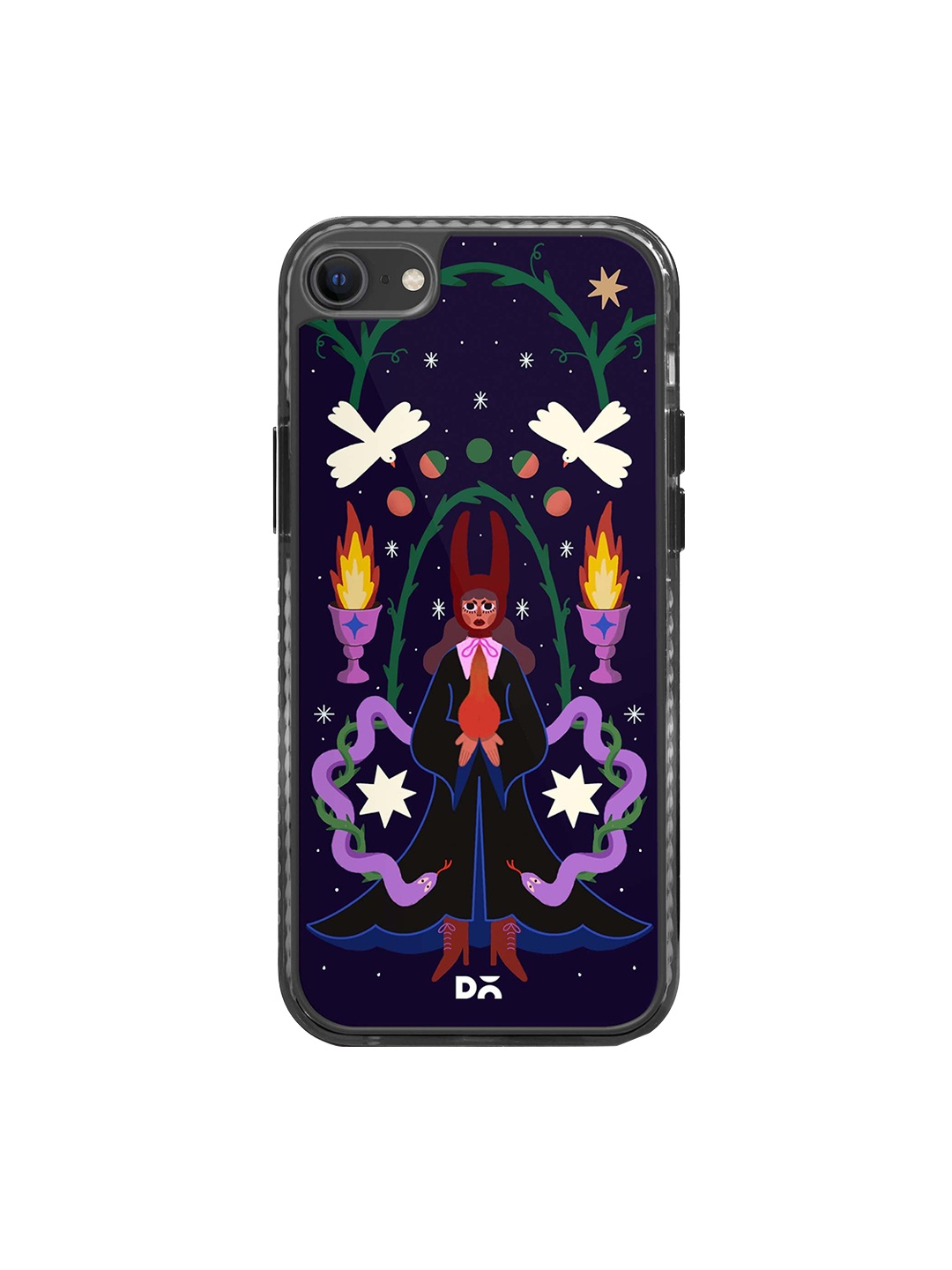 

DailyObjects Quirky Printed iPhone 8 Mobile Case Cover, Black