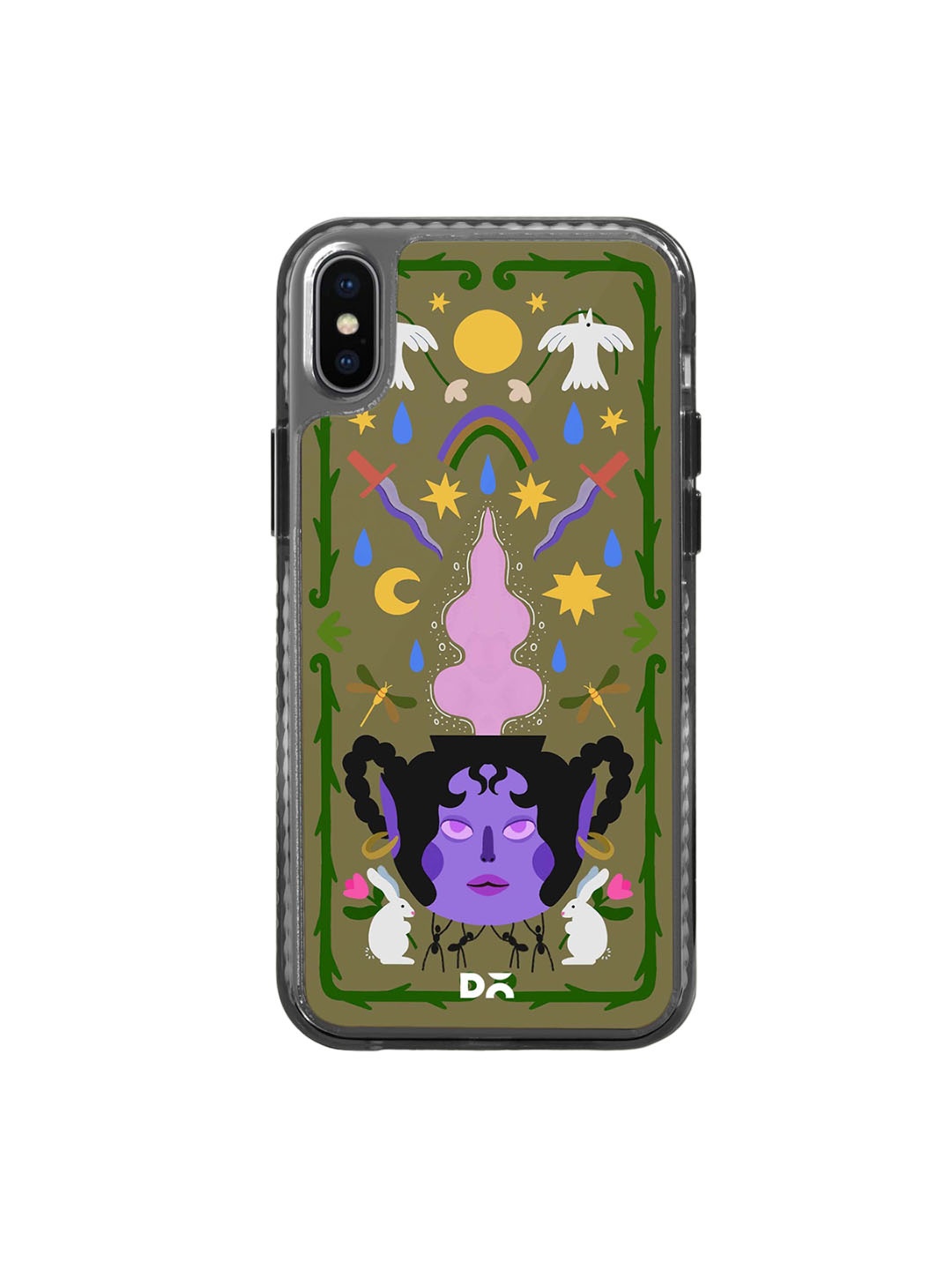 

DailyObjects Printed iPhone Xs Max Back Case, Green