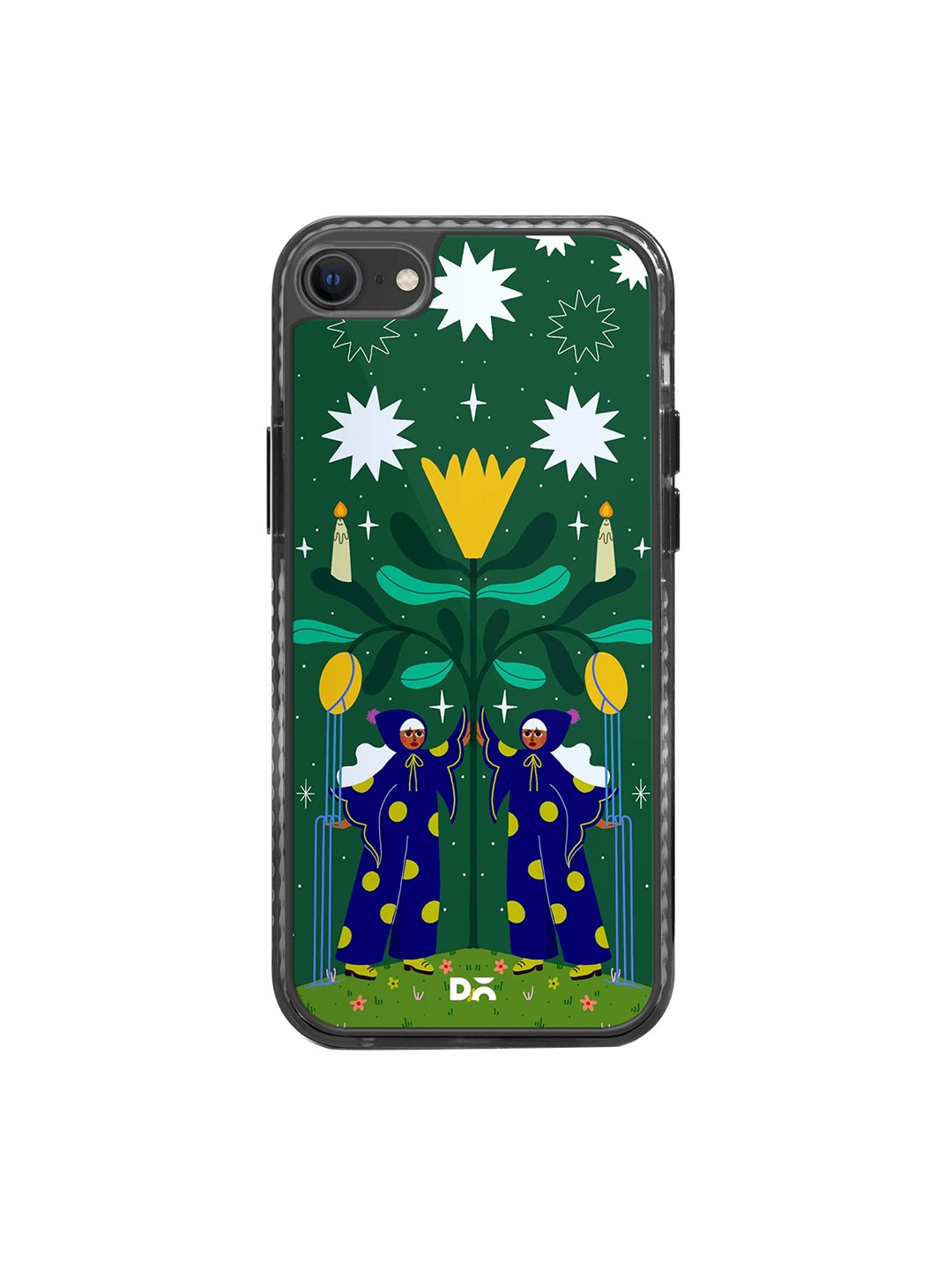 

DailyObjects Floral Printed Impact Resistant iPhone 8 Back Case, Green