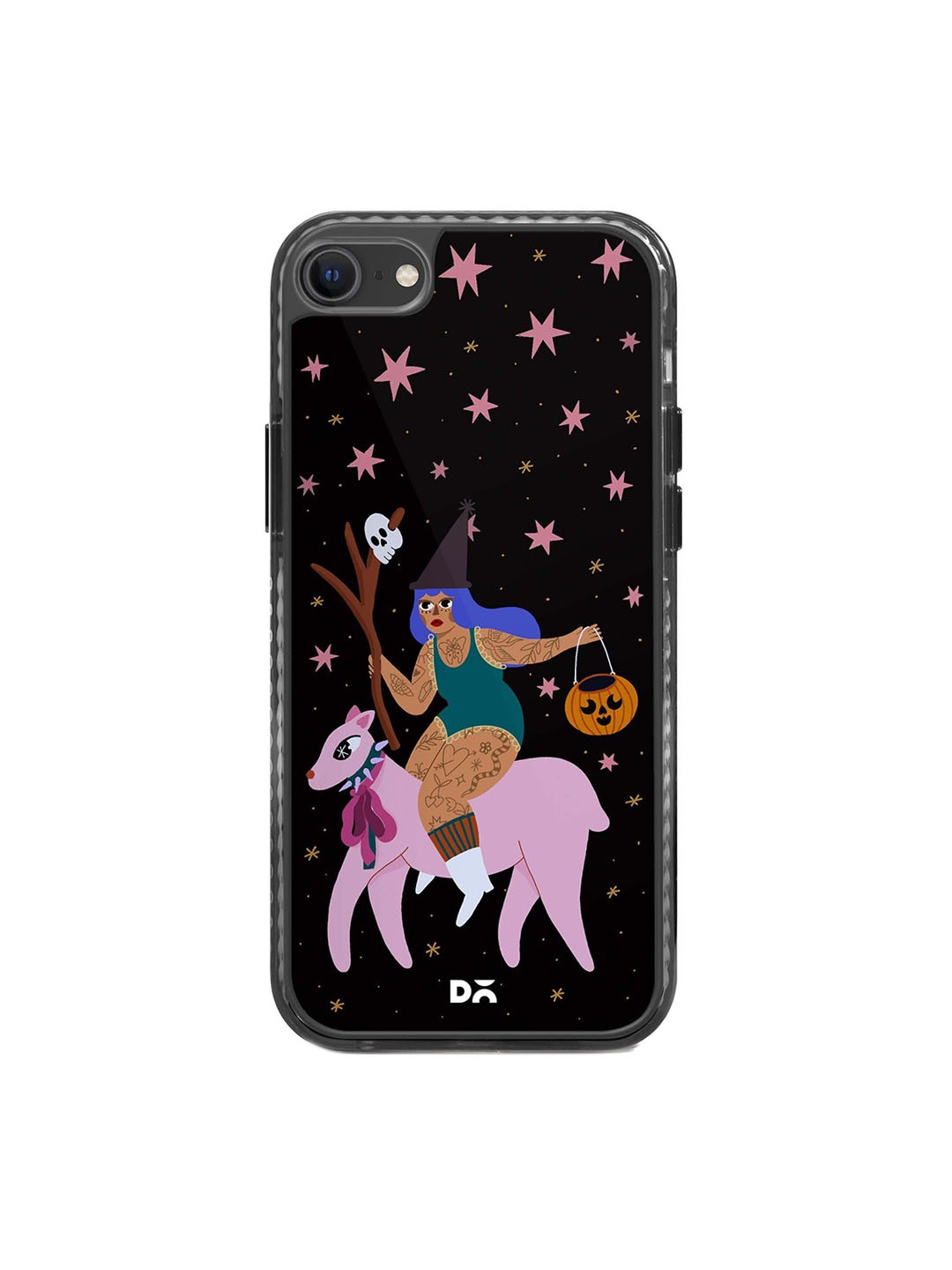 

DailyObjects Quirky Printed Impact resistant iPhone 7 Back Case, Black
