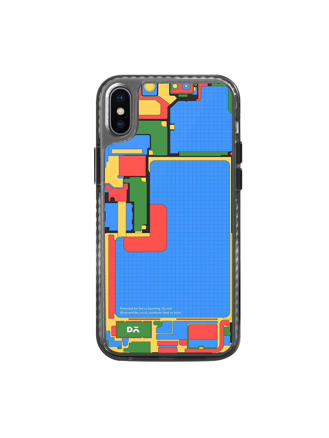 

DailyObjects Quirky Printed iPhone XS Max Phone Back Case, Blue