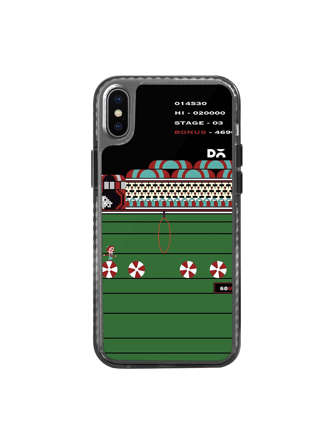 

DailyObjects Printed Impact Resistant iPhone X Phone Back Case, Black
