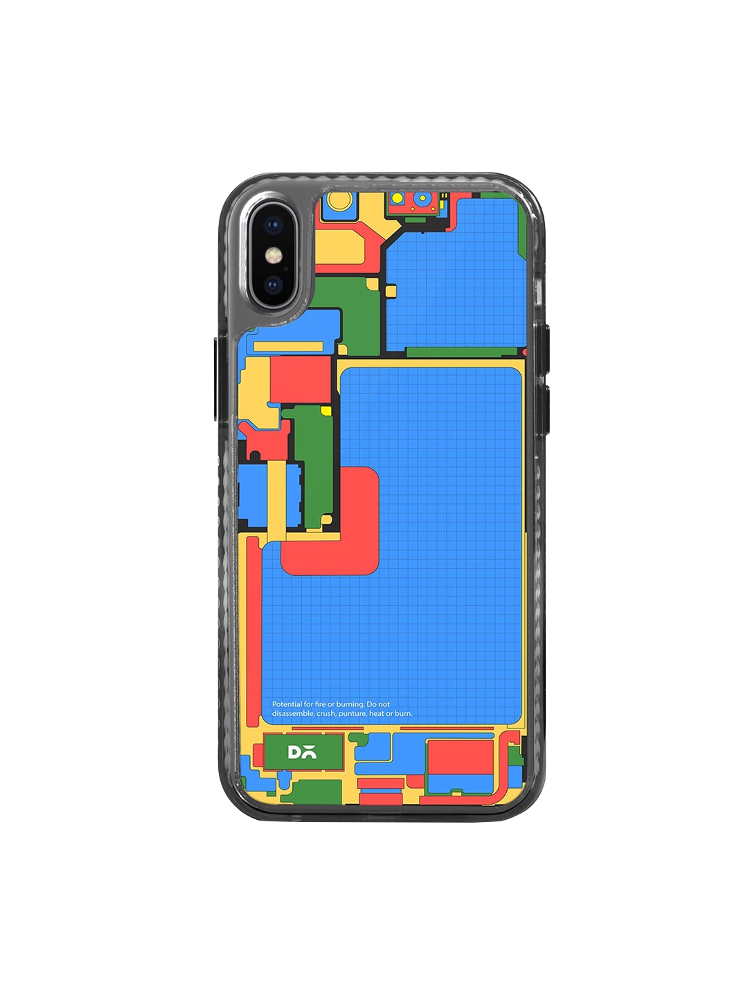 

DailyObjects Printed iPhone XS Mobile Back Case, Blue