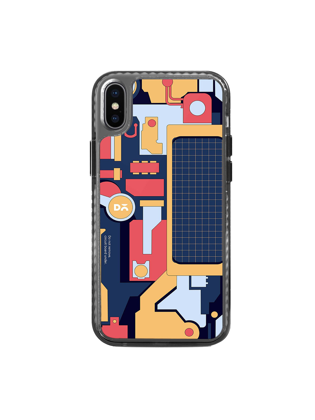 

DailyObjects Quirky Printed iPhone Xs Mobile Back Case Cover, Black