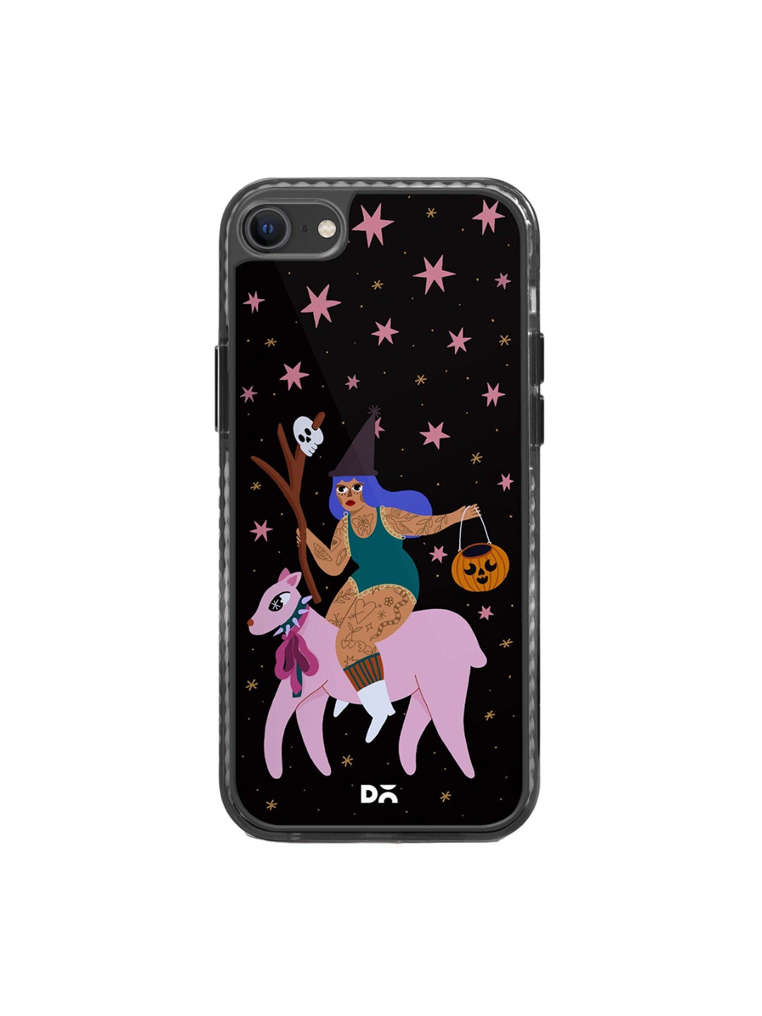 

DailyObjects Printed Impact Resistant iPhone Se 2020 Phone Back Cover, Black