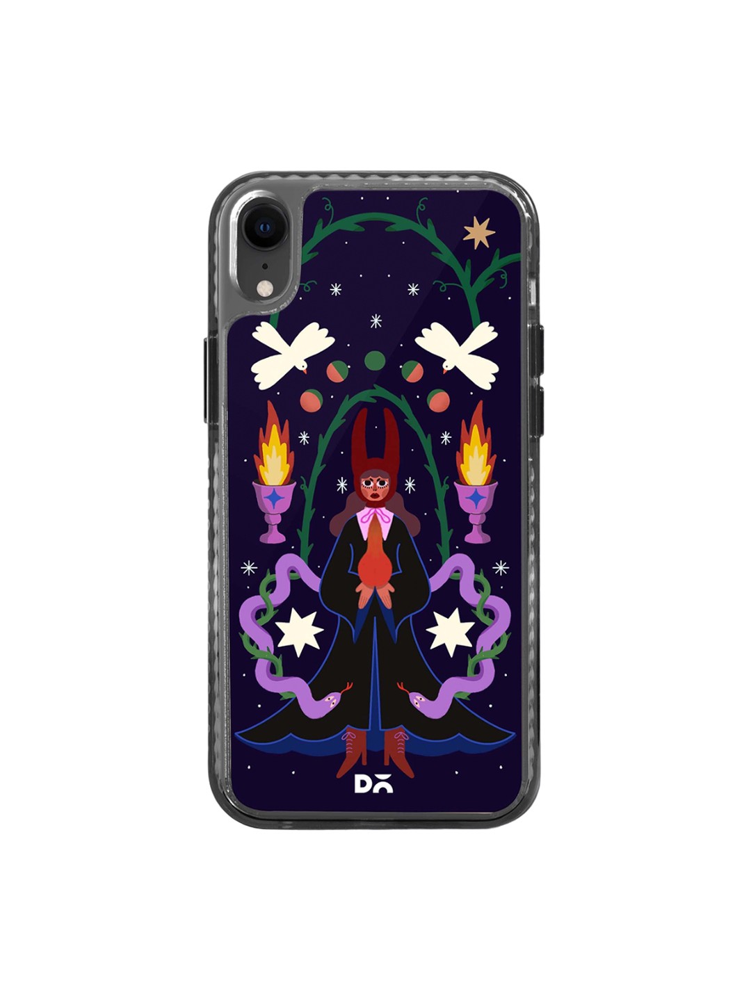 

DailyObjects Printed iPhone XR Phone Back Case, Black