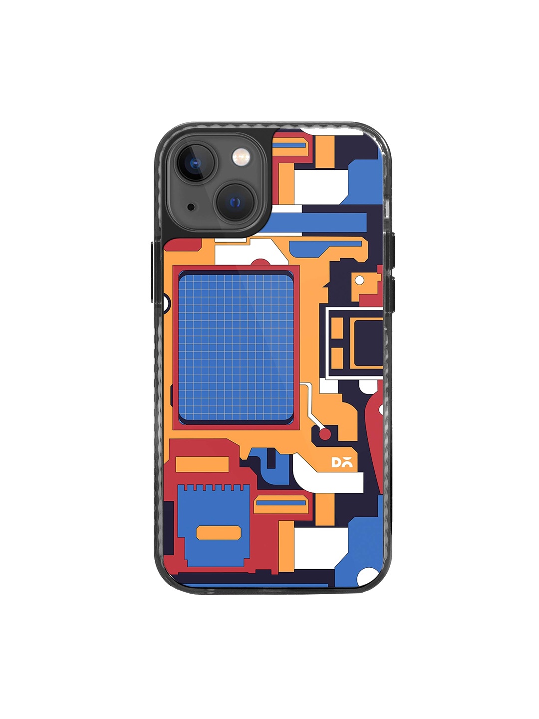 

DailyObjects Geometric Printed iPhone 15 Case Cover, Blue