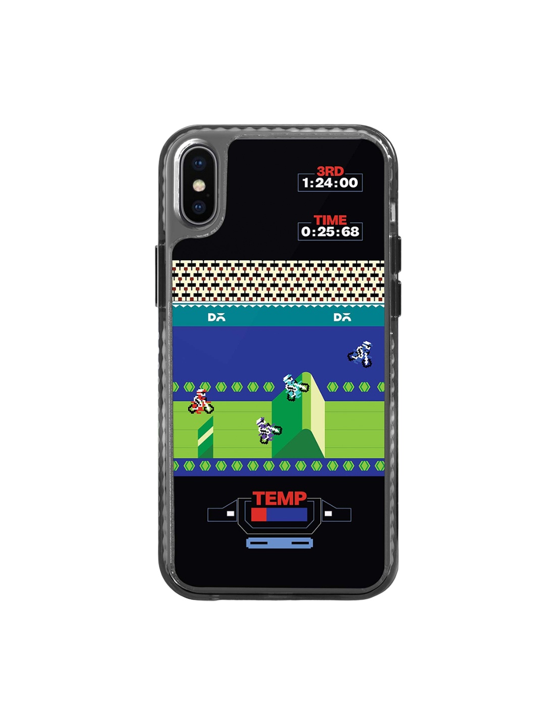 

DailyObjects Printed iPhone X Phone Back Case, Black