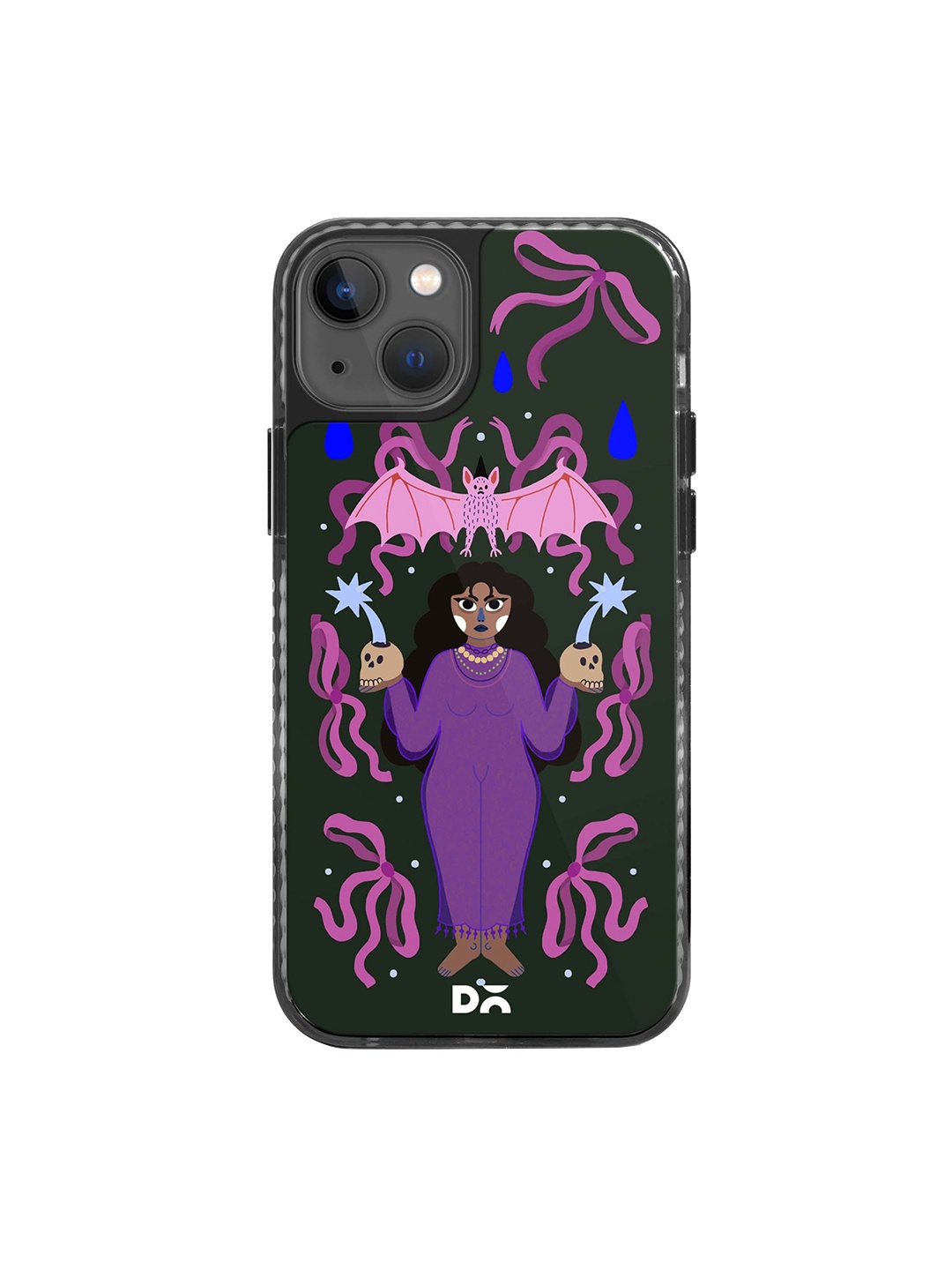 

DailyObjects Printed Impact Resistant iPhone 15 Phone Back Case, Black