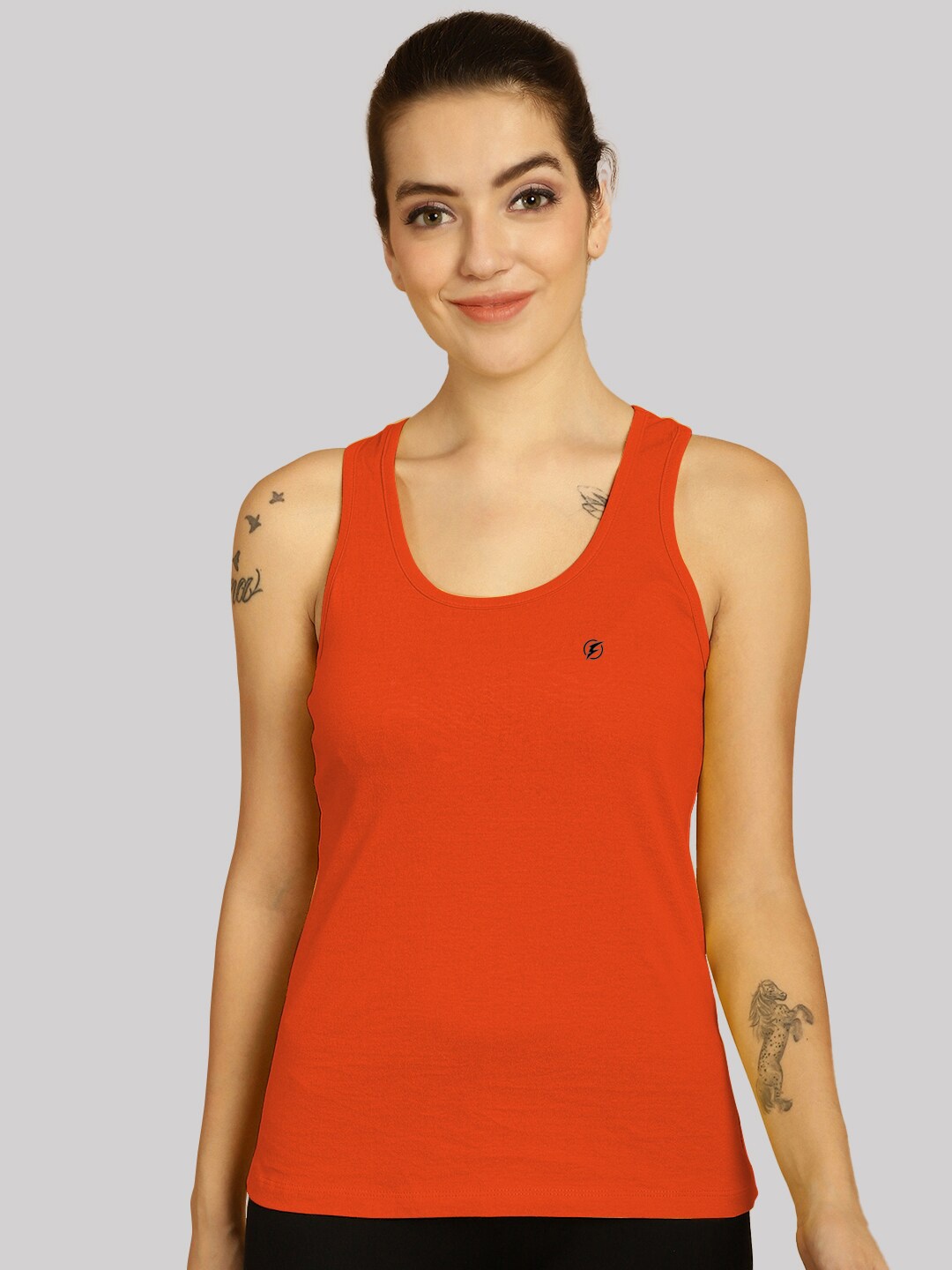 

Friskers Scoop Neck Sports Tank Top, Orange