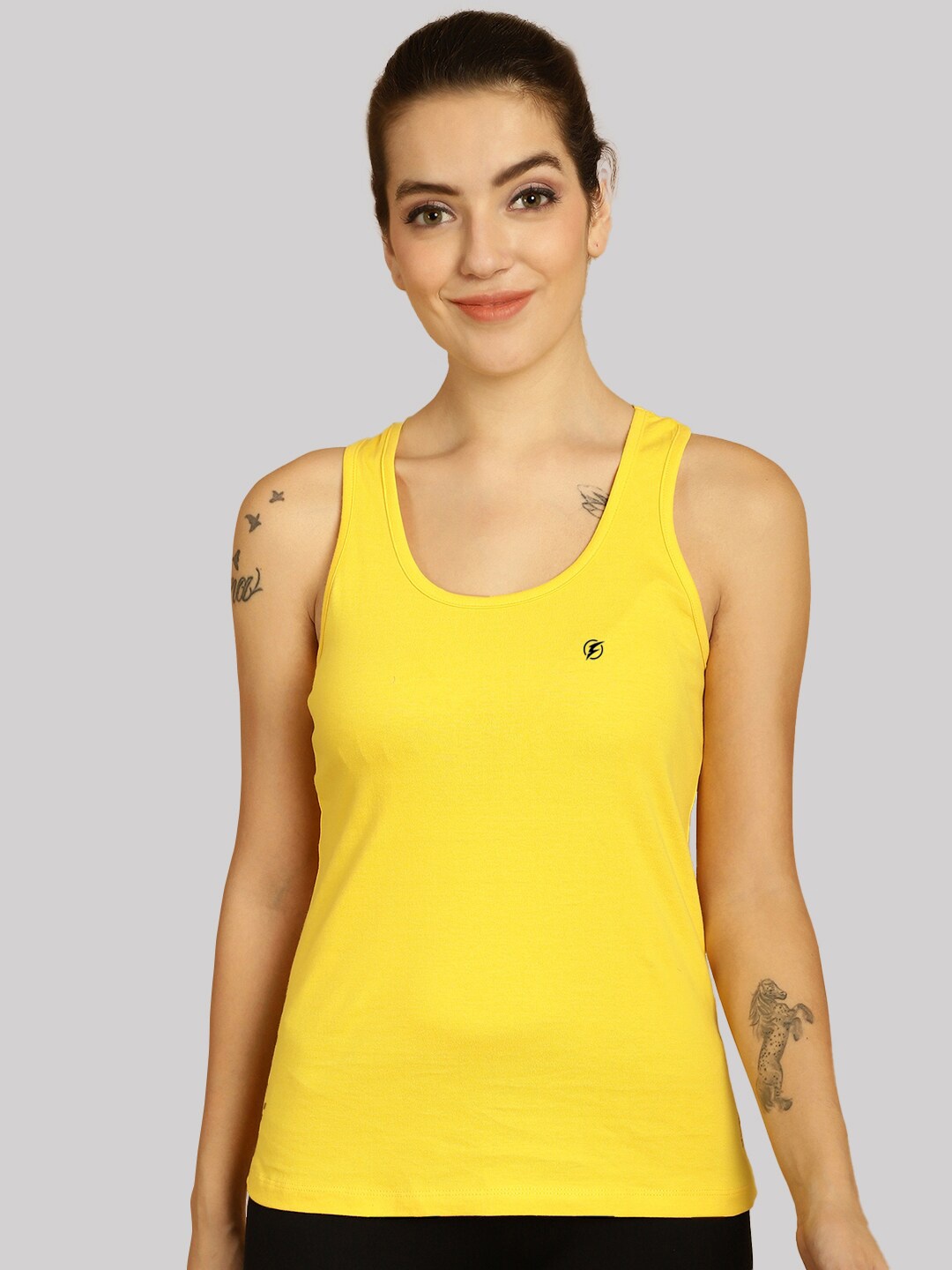 

Friskers Scoop Neck Sleeveless Tank Top, Yellow