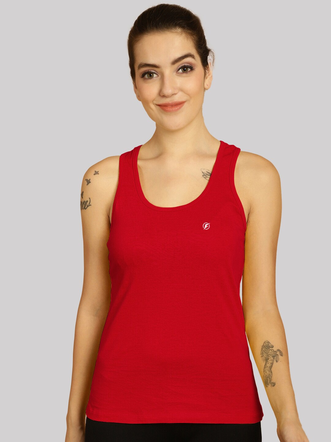 

Friskers Scoop Neck Sports Tank Top, Red