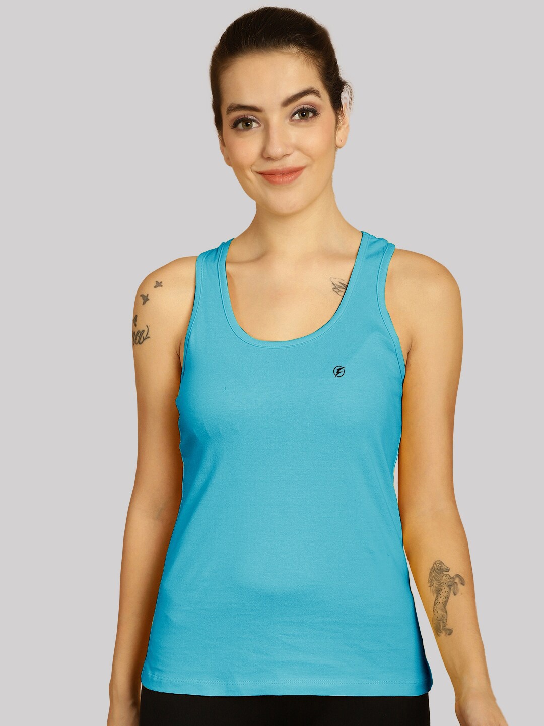 

Friskers Scoop Neck Sports Tank Top, Blue