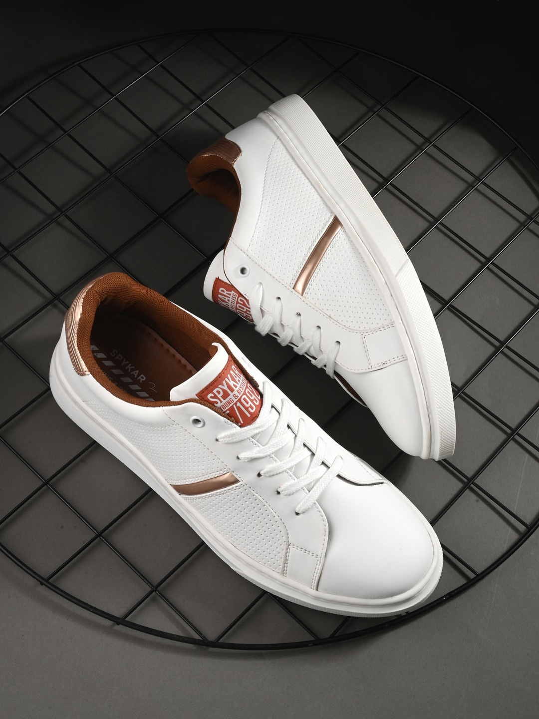 

SPYKAR Men Perforations Comfort Insole Sneakers, White