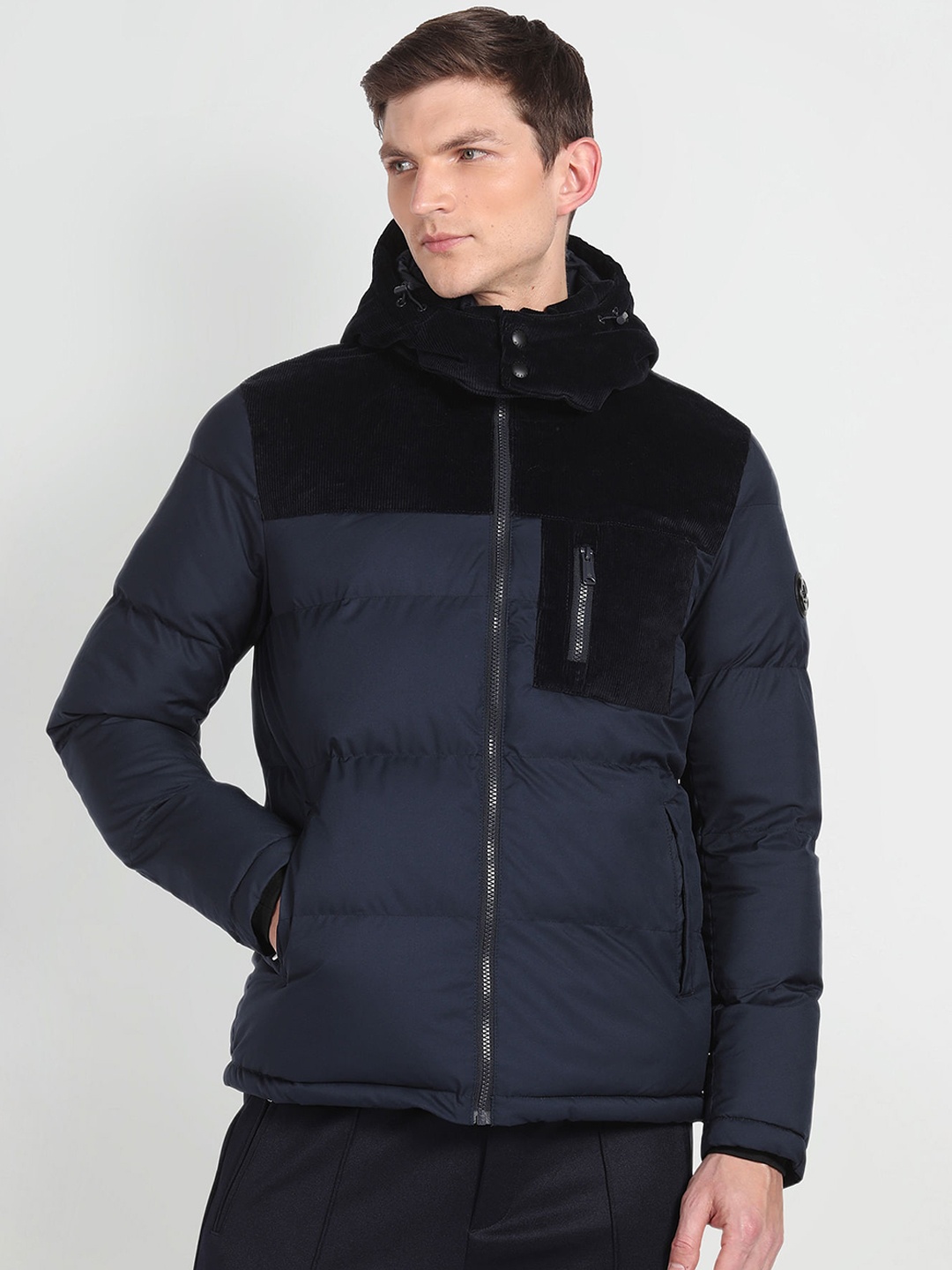 

Arrow Sport Hooded Puffer Jacket, Blue