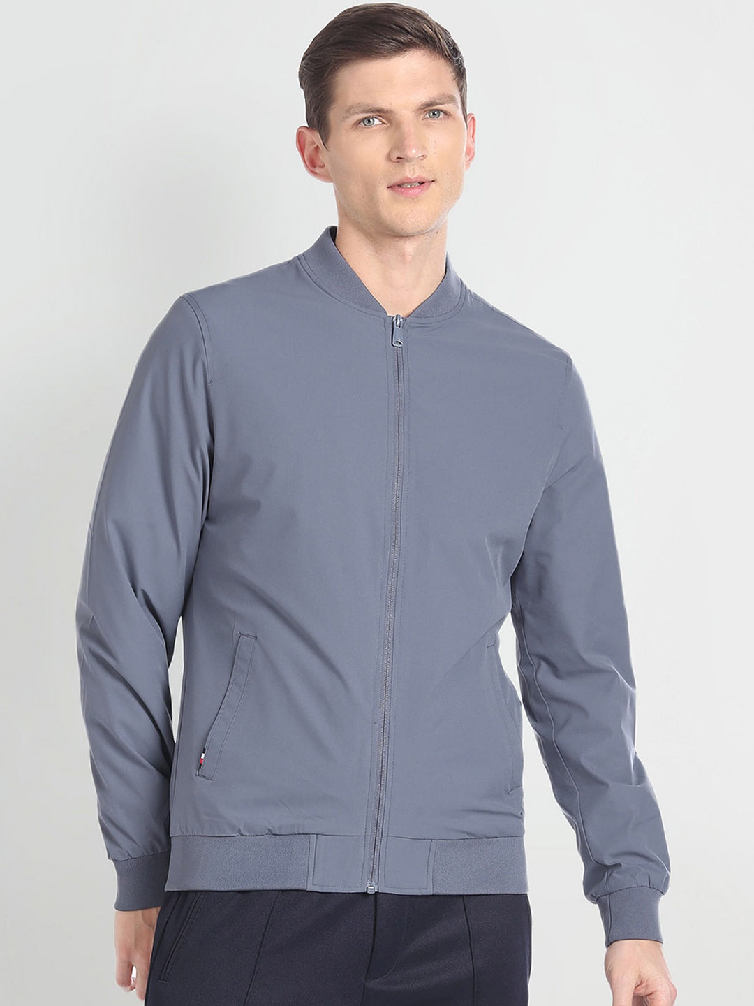 

Arrow Sport Mock Collar Bomber Jacket, Blue