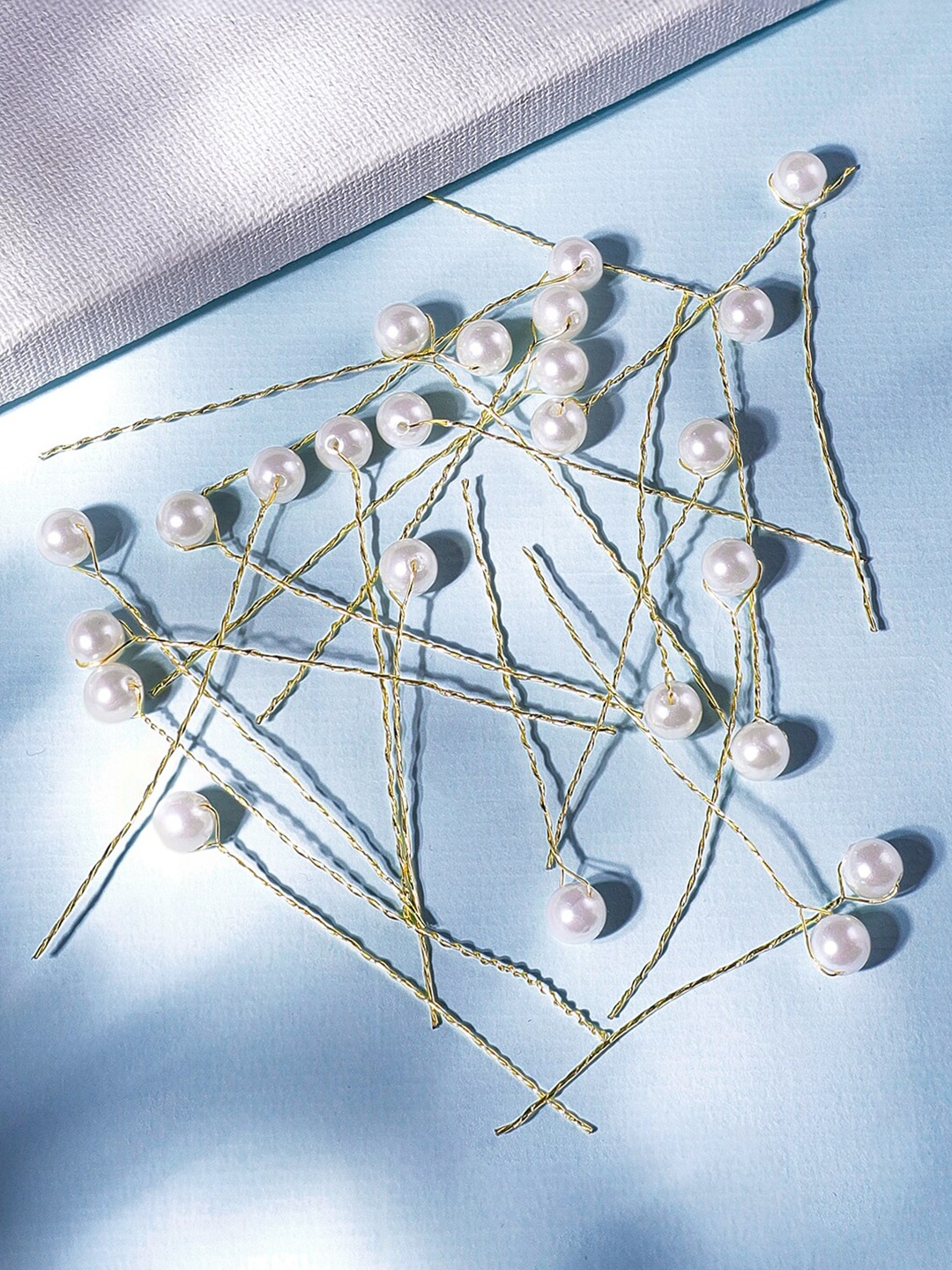 

Rubans Set Of 24 Beaded Bobby Pins, Gold